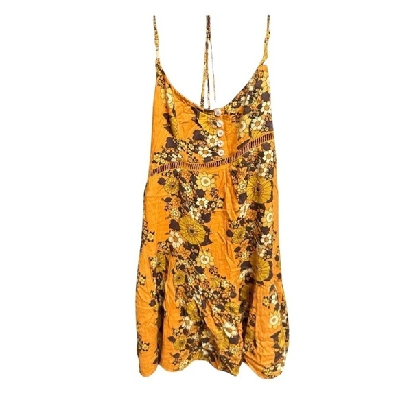 Urban Outfitters Dresses & Skirts - Urban Outfitters Floral Dress - Mustard Yellow and Brown (Size Small, NWT)